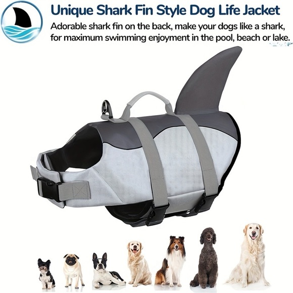 Shark Fin Dog Life Jacket - Picture 2 of 8